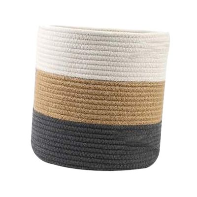 Large White Cotton Rope Storage Basket for Home