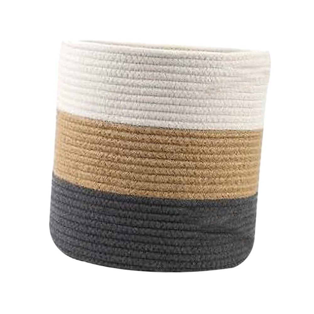 Large White Cotton Rope Storage Basket for Home