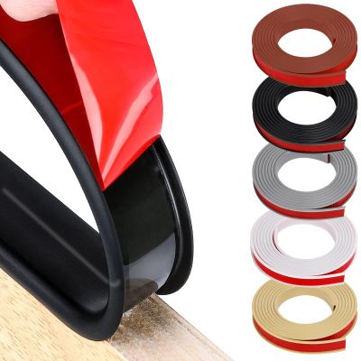 HeiPen TPE U-Shape Self-Adhesive Furniture Edge Band, Black, 12 mm x 3 m