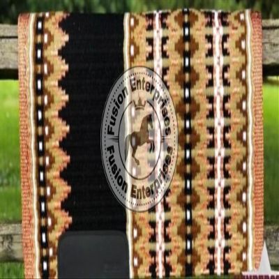 EQUIEMPRESS Western Show Saddle Pad, New Zealand Wool Top Wool Pad Sensor Flex, A-55 (34" x 34")