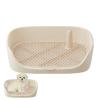 Dog Toilet Tray for Indoor and Outdoor Use with Guard Wall view 1