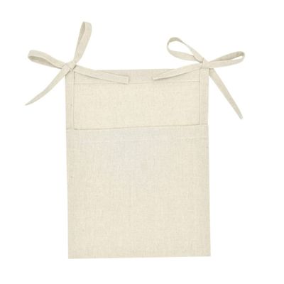 Beige Linen Hanging Bed Storage Bag