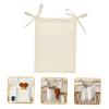 Beige Linen Hanging Bed Storage Bag view 2