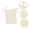 Beige Linen Hanging Bed Storage Bag view 4