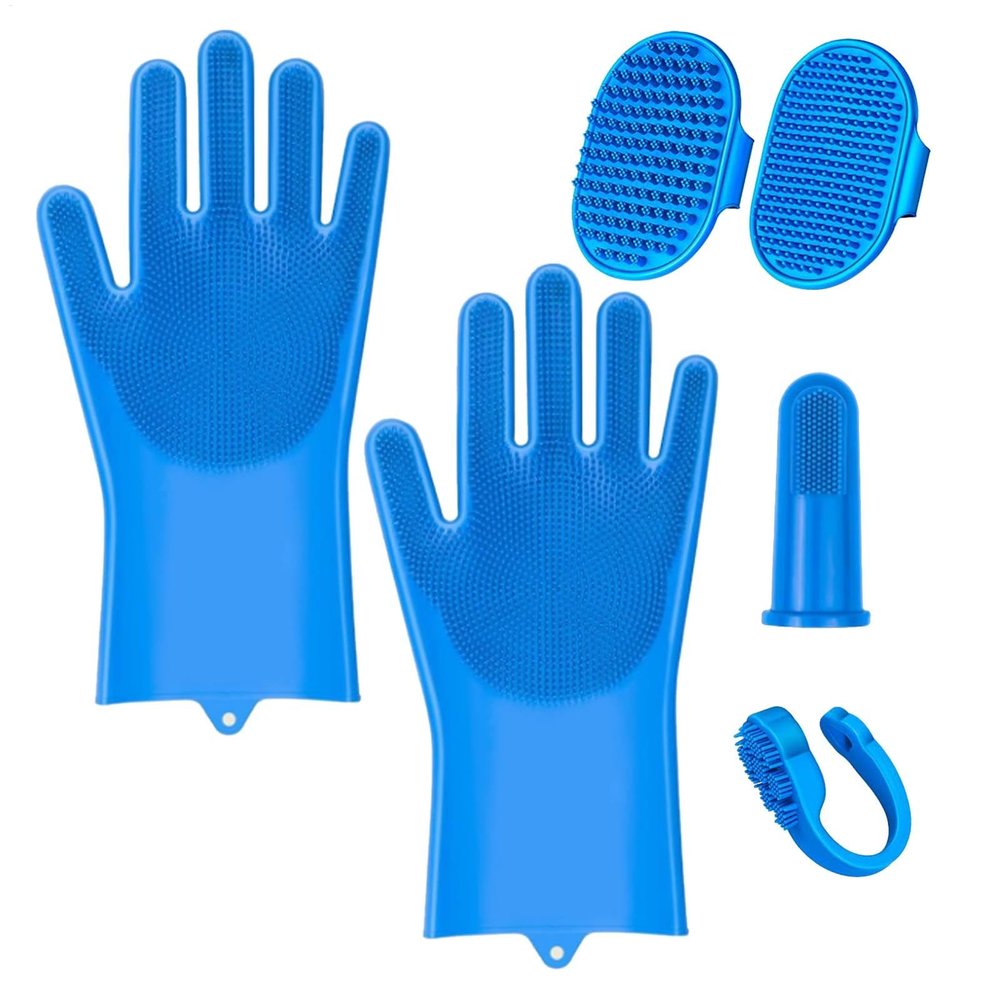 Dog Bathing Gloves and Cat Grooming Kit