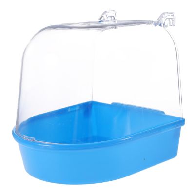GRIRIW Creative Plastic Bird Bath for Parrots and Small Birds, Easy to Clean, Suitable for Cages