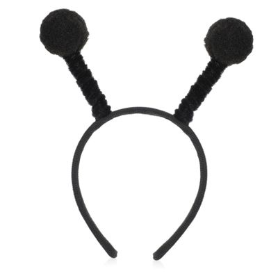 Black Insect Headband with Antennae and Wings