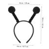 Black Insect Headband with Antennae and Wings view 2