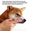 Silicone Toothbrush for Pets, Bite and Gum Resistant, Long Handle and Soft Bristles for Thorough Cleaning (Yellow) view 3