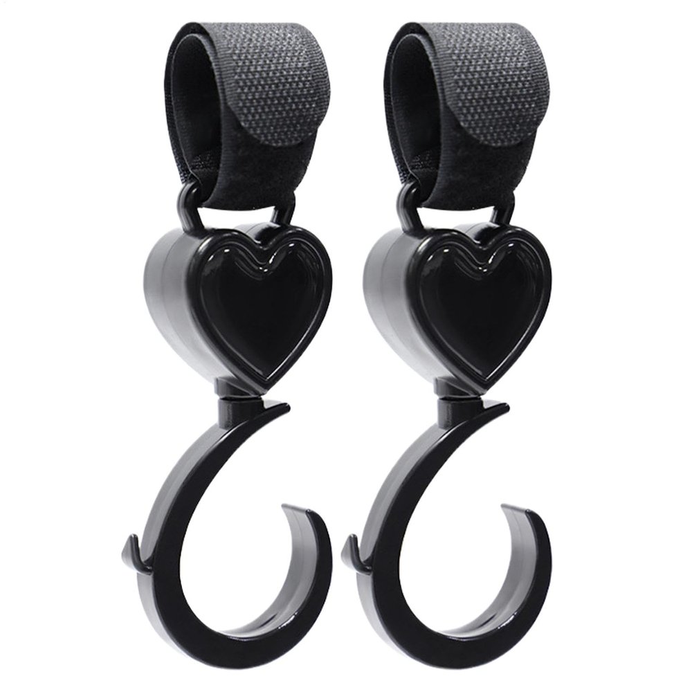 Stroller Hooks with 360° Rotating Clips, 16 x 4.6 cm