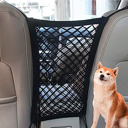 yinjieEUR 3-Layer Car Net Organizer for Rear Seat, Citroen C3 2003–2009, Dog Barrier and Pet Storage, A-Big