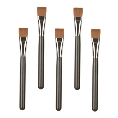 FOMIYES 5-Piece Facial Mask Brush Set with Flat, Flexible Applicators