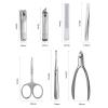 Portable 7-Piece Nail Clipper Manicure & Pedicure Set with Leather Case view 3