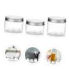 FOMIYES Refillable Plastic Cosmetic Jars with Lids, Silver, 3-Pack × 2 view 2