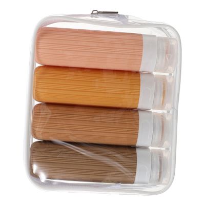 BESPORTBLE 4-Piece Silicone Travel Squeeze Tubes, Refillable, for Shampoo, Lotion, Shower Gel and More, for Travel, Camping and Outdoor Activities