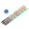 Inkoby 5×2-Way Acrylic UV Gel Nail Art Pen, Drawing Brush & Cuticle Pusher view 1