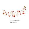 Elegant Red Rhinestone Pearl Bridal Hair Vine view 2