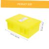 CAXUSD Portable Plastic Thermometer Disinfection Box, Yellow view 2