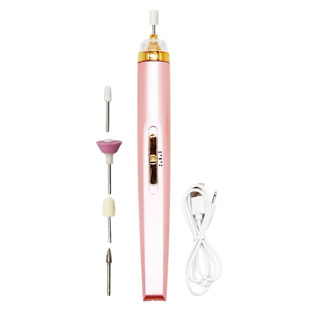 Electric Nail Art Drill Machine, Portable Manicure Tool, Adjustable Speed, 7.09 in