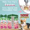 SEOUGEE Easter Dog Collar Set with Bow Tie, Leash, and Engraved Buckle, Adjustable Cotton Collar for Small Dogs, Bunny Blossom, Size S view 3