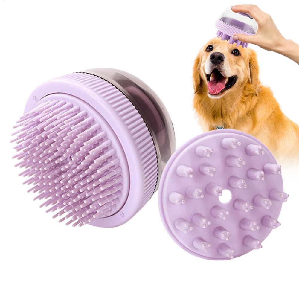 Pet Grooming Tool, Dematting Comb for Dogs, Spaceship-Shaped Silicone Brush