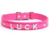 Suiecuor Personalized Leather Dog Collar with Rhinestone Name view 2