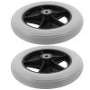 Happyyami Replacement Wheels, 8 mm Hole Diameter, Easy Installation, 2-Pack, Plastic, High Load Capacity, for Wheelchairs and Shopping Carts view 1