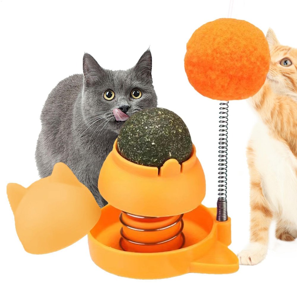 Rotating Catnip Ball Cat Lick Toy