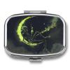 Metal Pill Case with 2 Compartments, Travel-Friendly, Compact, Cute Skeleton Design view 1
