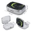 Metal Pill Case with 2 Compartments, Travel-Friendly, Compact, Cute Skeleton Design view 2