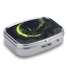 Metal Pill Case with 2 Compartments, Travel-Friendly, Compact, Cute Skeleton Design view 3