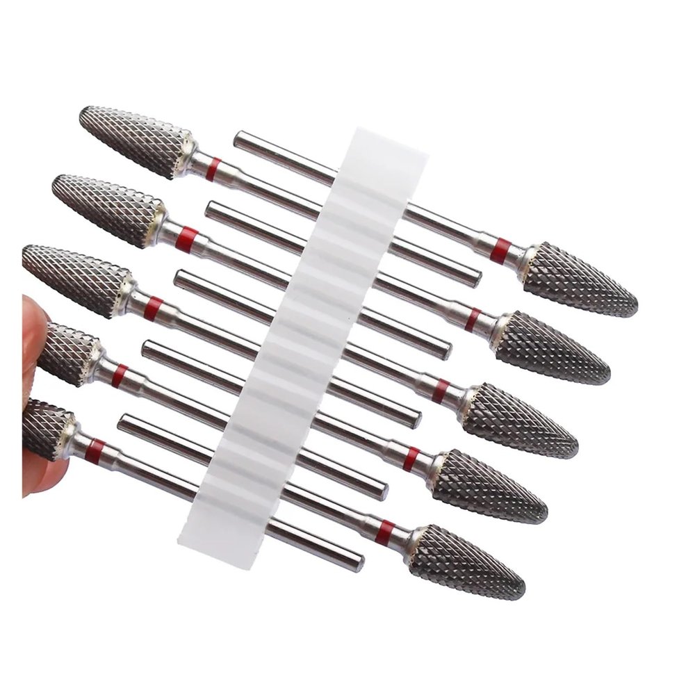 LZZYFPX 10-Piece Carbide Manicure Drill Bit Set (A11D-10PC)