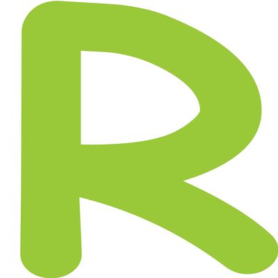 Kleckerliese Letter Sticker R, 50 cm, Satin-Finish, Lime Green