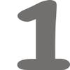 Kleckerliese Number Sticker, 48 cm, Single Satin-Matte Digit or Math Symbol, Dark Gray view 1