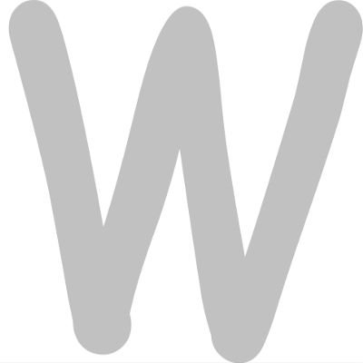 Kleckerliese Letter Sticker W, 50 cm, Single, Satin-Matte, Gray