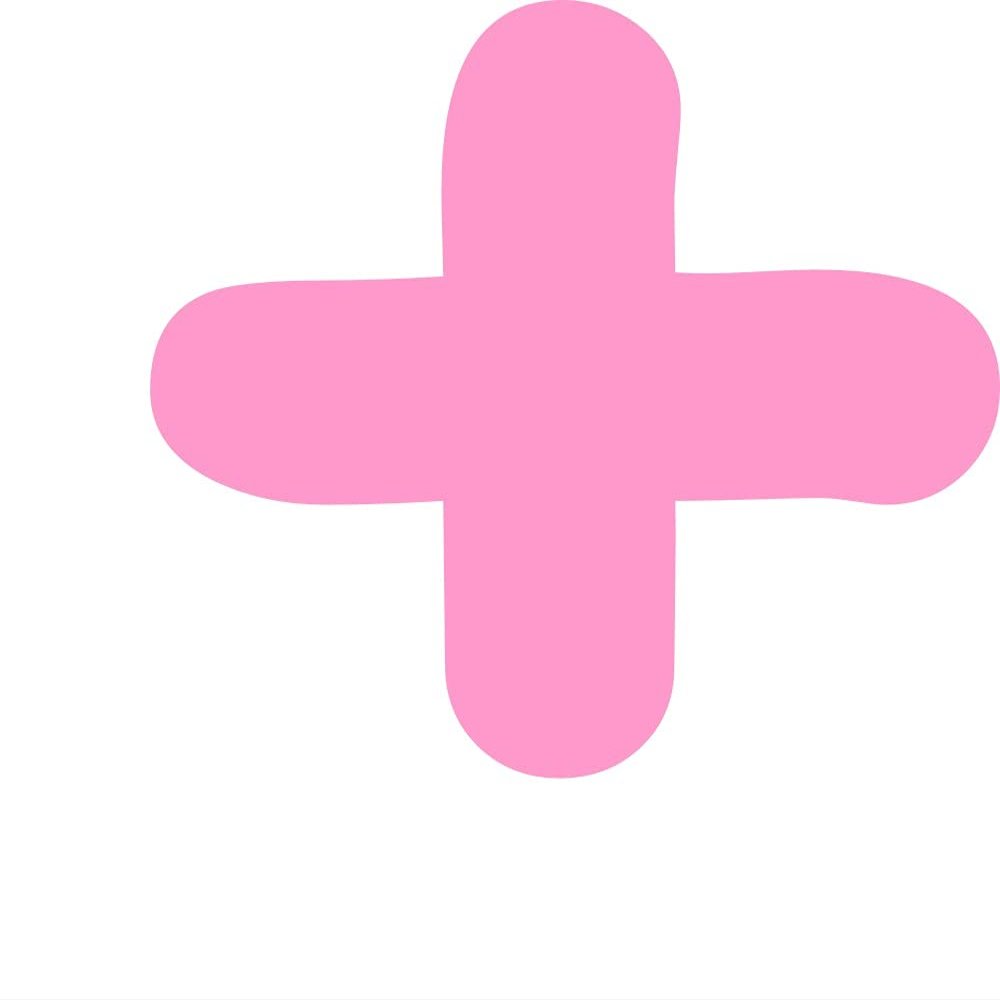 Kleckerliese 50 cm Number Sticker, Single Satin-Matte Digit or Arithmetic Symbol, Pink
