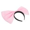 Women's Headband with Large Bow, Satin and Plastic, Pink view 1