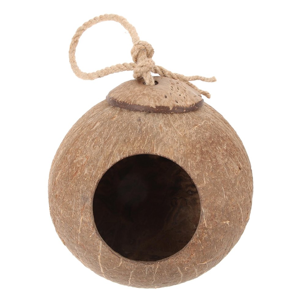 BCOATH Natural Coconut Shell Bird Nest