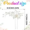 Zoestar Silver Rhinestone Bridal Hairpins and Pearl Hair Comb view 2