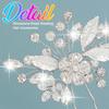Zoestar Silver Rhinestone Bridal Hairpins and Pearl Hair Comb view 4