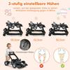 GOPLUS 4-in-1 Baby Walker, Height-Adjustable with Lights & Music, Car-Shaped with Adjustable Speed, for Children 6+ Months (Black) view 3