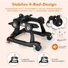 GOPLUS 4-in-1 Baby Walker, Height-Adjustable with Lights & Music, Car-Shaped with Adjustable Speed, for Children 6+ Months (Black) view 4