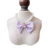 Adjustable Cat Collar with Pearl Bow view 1