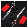CWCQGH 6-Inch Hair Cutting Scissors, Rotating Barber Scissors, Thinning Shears, Flat Shears, Haircutting Set, White view 1