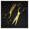 CWCQGH 6-Inch Gold Hairdressing Scissor Set with Dragon Handle, No Bag view 4