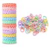 Girls' Hair Ties, Mini Seamless Elastic Ponytail Holders, Multicolor view 1