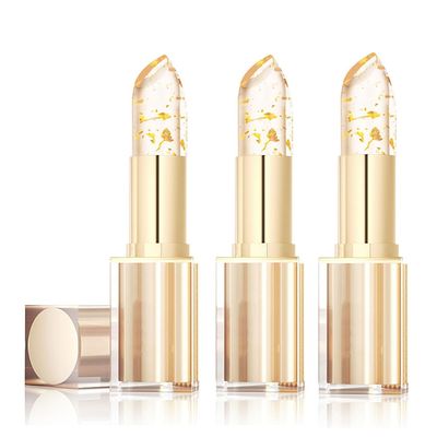 Transferproof Color-Changing Lipstick with Gold Crystals, 3-Piece Set