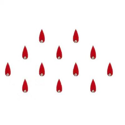 KULIA Red Bindi Stickers, 12 Packs