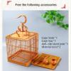 WxuuLTGJR Vintage Bird Cage, Portable Hanging Bird Carrier view 3