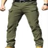 SANSIWU Men's Fashion Cargo Pants, Multiple Pockets, Waterproof, Casual Athletic Slim-Fit Stretch Outdoor Sweatpants, Army Green, 3XL view 1